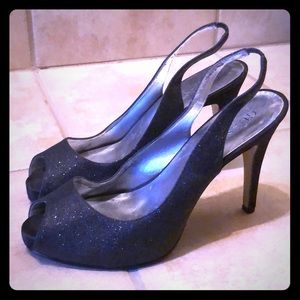 Guess Black Glitter heels